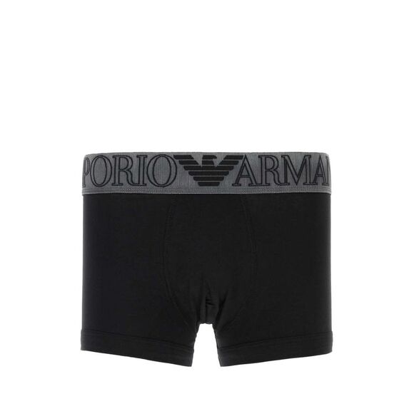 Emporio Armani Men Black Stretch Cotton Boxer